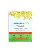Mamaearth Vitamin C Bamboo Sheet Mask, Pack Of 2 (25g Each), With Vitamin C & Honey, For Skin Illumination